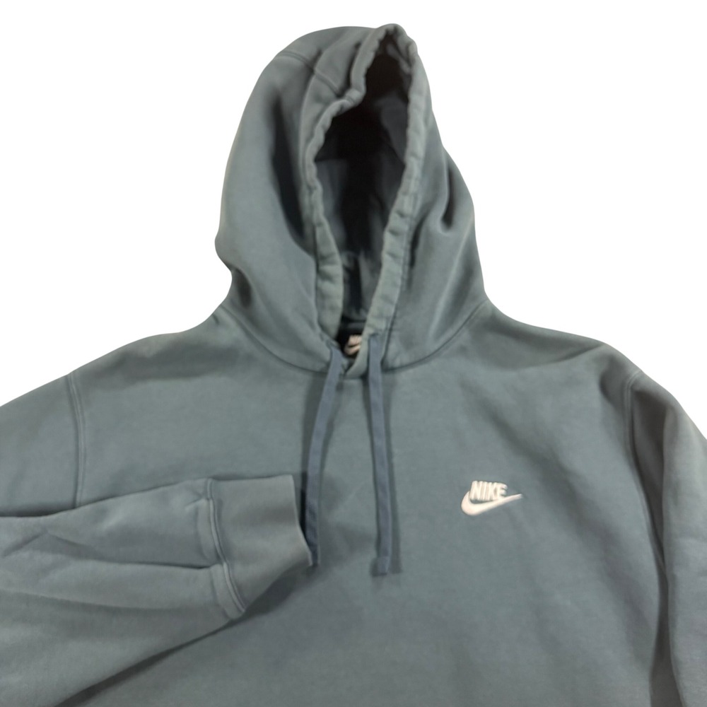 Nike Sportswear Club Fleece Hoodie Mens XL Tall Slate Blue Embroidered Futura